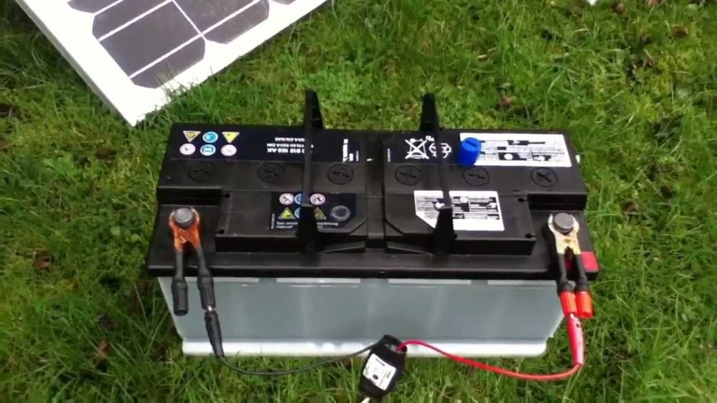 Picture of: Ah Car Battery connected to W Solar Panel