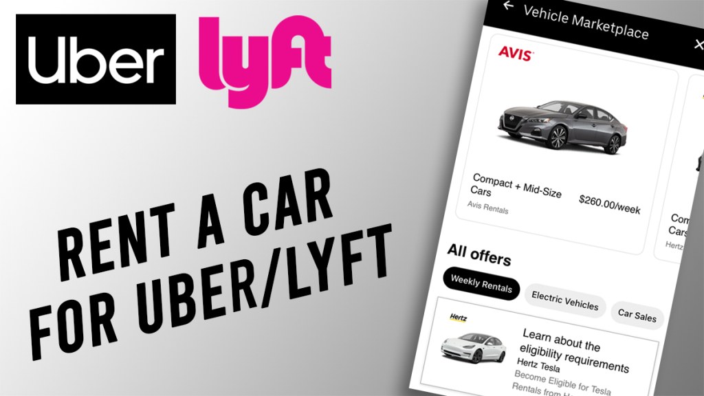 Picture of: How to rent a car for Uber & Lyft: See the best options