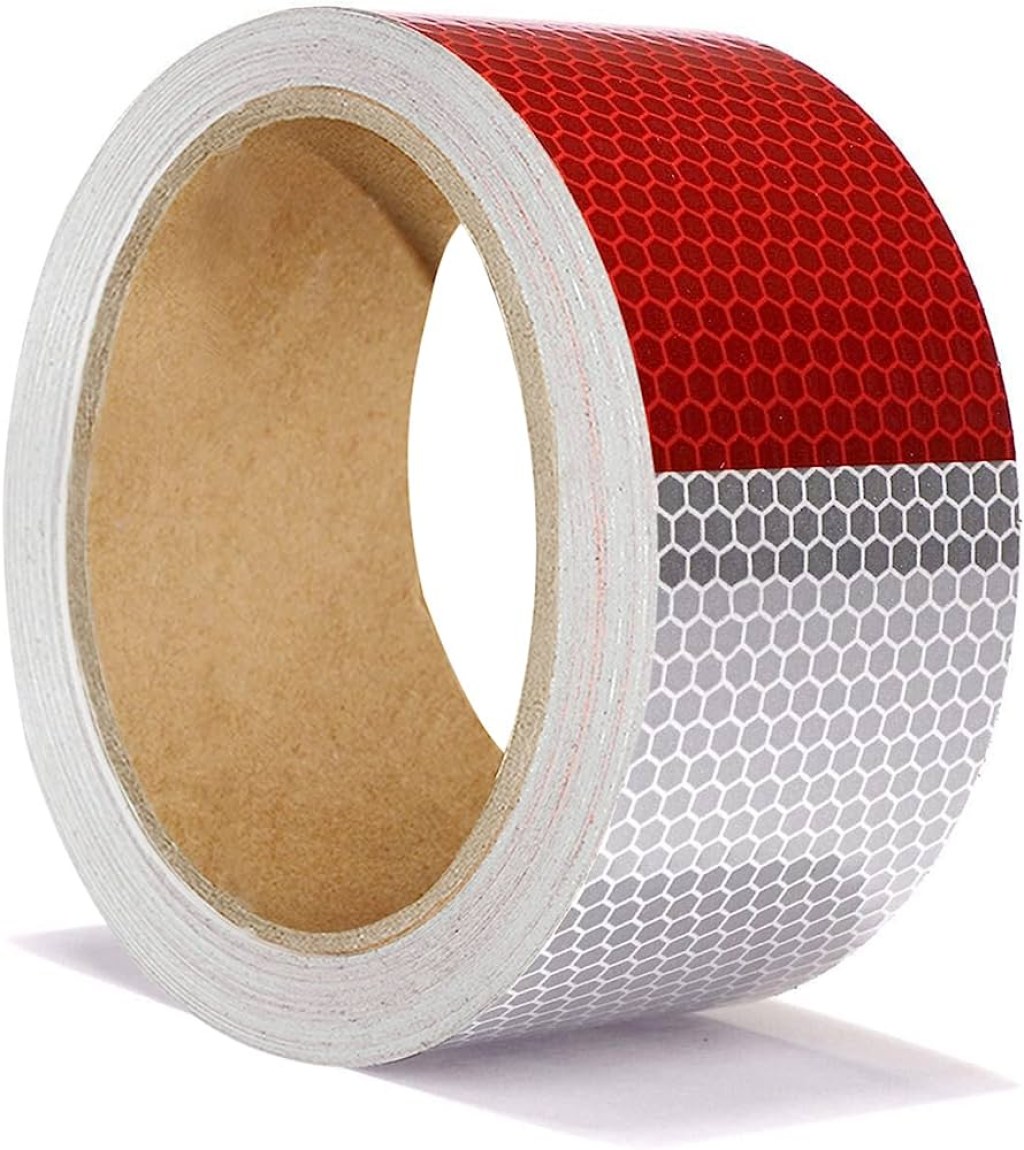 Picture of: ONTWIE  cm x  m Reflective Tape, Car Reflective Safety Tape, Warning  Tape Sticker, Red White for Trailers, Reflective Warning Sticker Tape  Sticker,