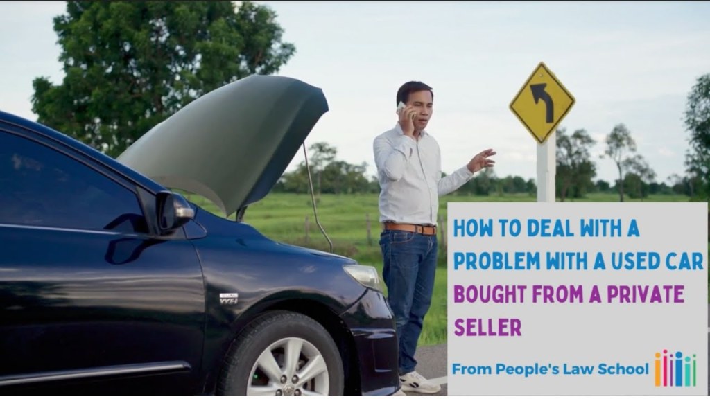Picture of: Problem with a used car bought from a private seller  People’s