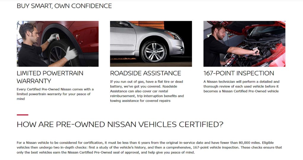 Picture of: Summary of What Comes with Nissan’s New and Certified Pre-owned